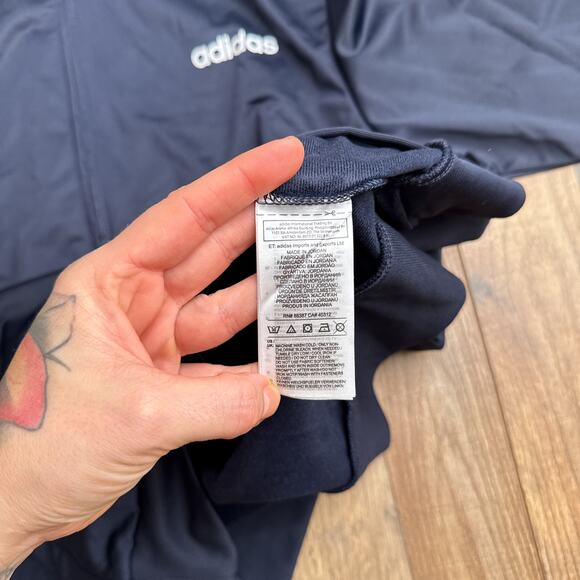 Adidas 3-Stripes Tricot Regular‎ Track Jacket Men's Large Blue Athletic Soccer - Picture 6 of 12